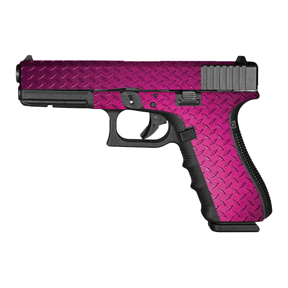 Pink Diamond Plate Skin For Glock 17 Gen 4 — MightySkins