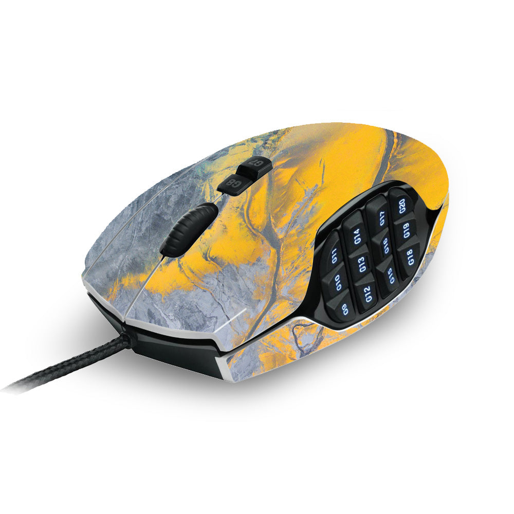 Yellow Spill Skin For Logitech G600 Mmo Gaming Mouse Mightyskins