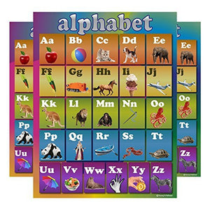 Learning Rainbow Alphabet ABC Chart Laminated Classroom Poster - Young N' Refined