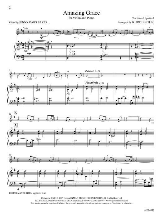 amazing grace violin sheet music pdf free