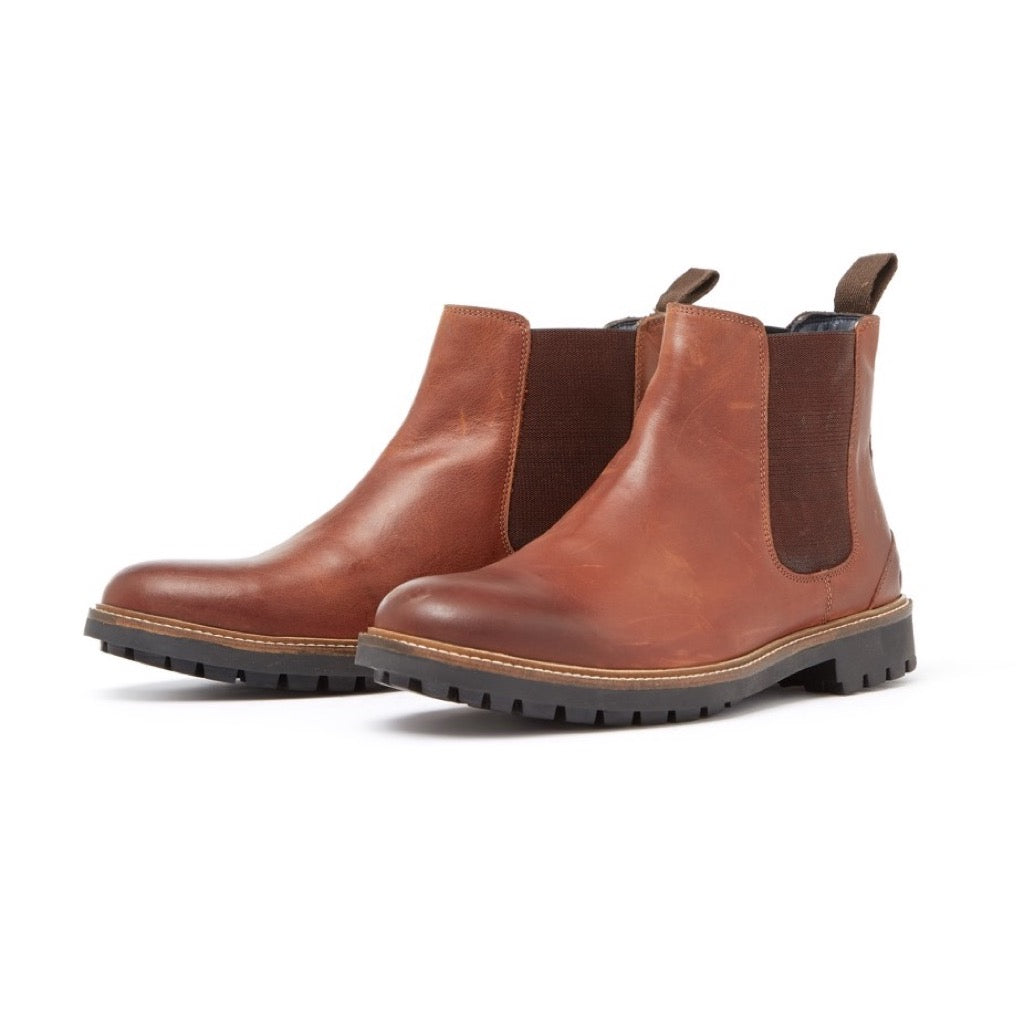 dark tan chelsea boots