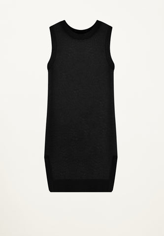 Sleeveless Tunic in Black