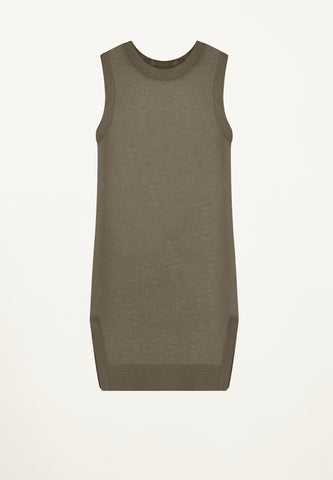 Sleeveless Tunic in Taupe