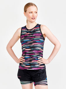 WOMEN'S CTM DISTANCE WARP MESH RUNNING SINGLET