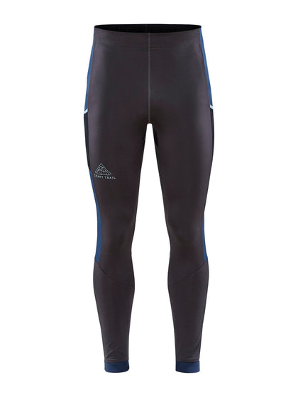 MEN'S TRAIL RUNNING TIGHTS EMBOSS - BLACK/BRONZE KIPRUN