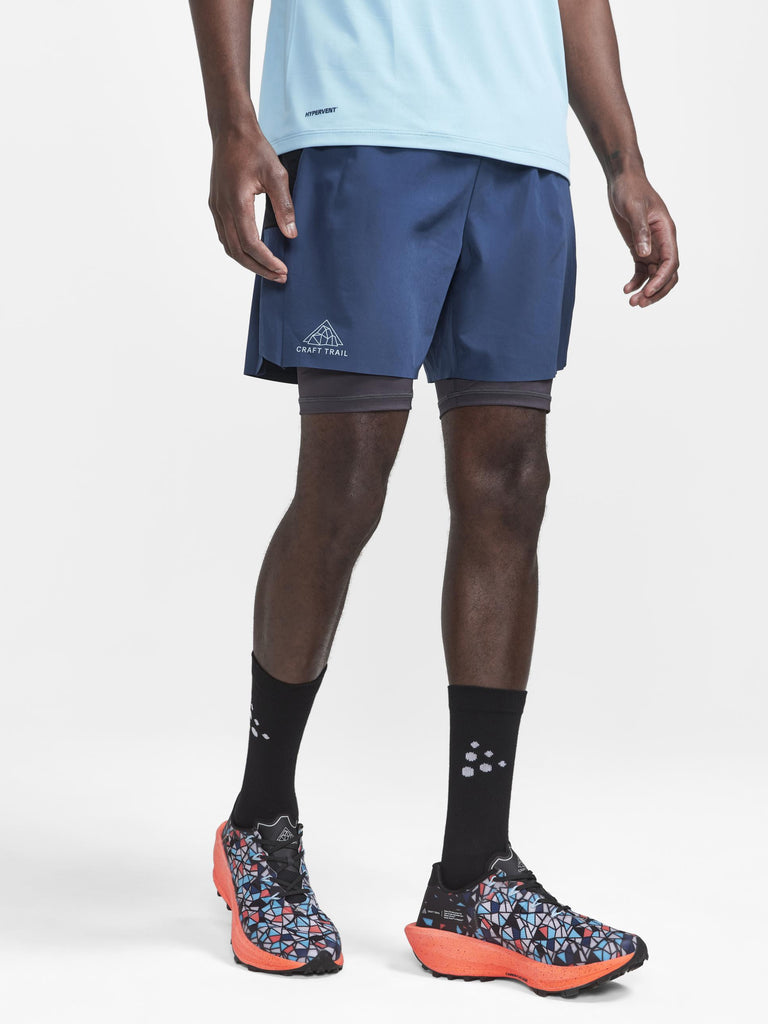Adidas Own The Run 2in1 5inch Men's Running Short - Black/Semi Solar Slime
