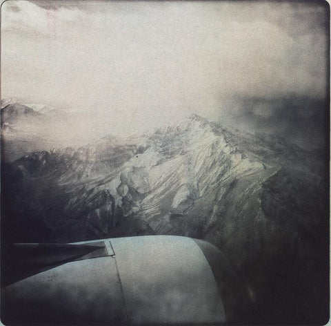 View of Himalaya mountain range from airplane, 2011