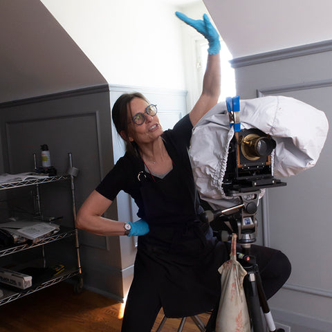 Barbara Cole at work in her studio