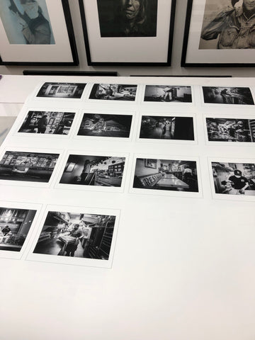 Test printing at Bob Carnie Printmaking and Gallery