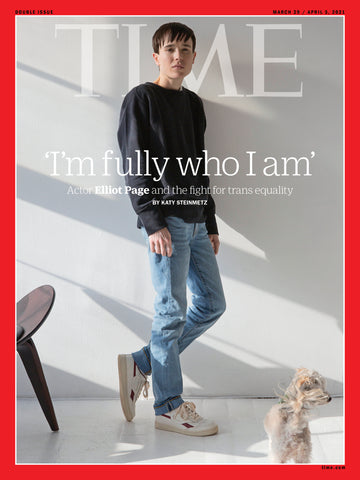 Elliot Page portrait by Wynne Neilly on the cover of TIME