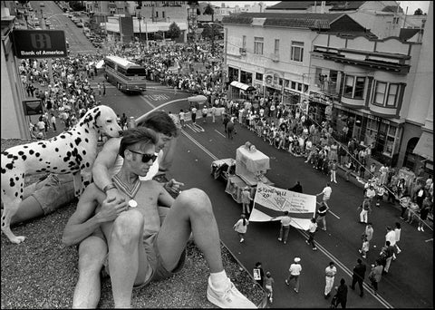 Two Men With Dalmation Dog, at the San Francisco Gay & Lesbian Freedom Day Parade, 1989