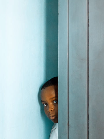 "Tyreese behind the door", 2020, from the series Uniform, by Kacey Jeffers