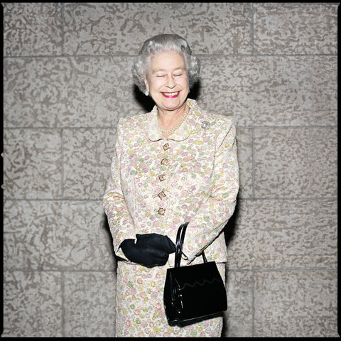 Queen Elizabeth II with eyes closed