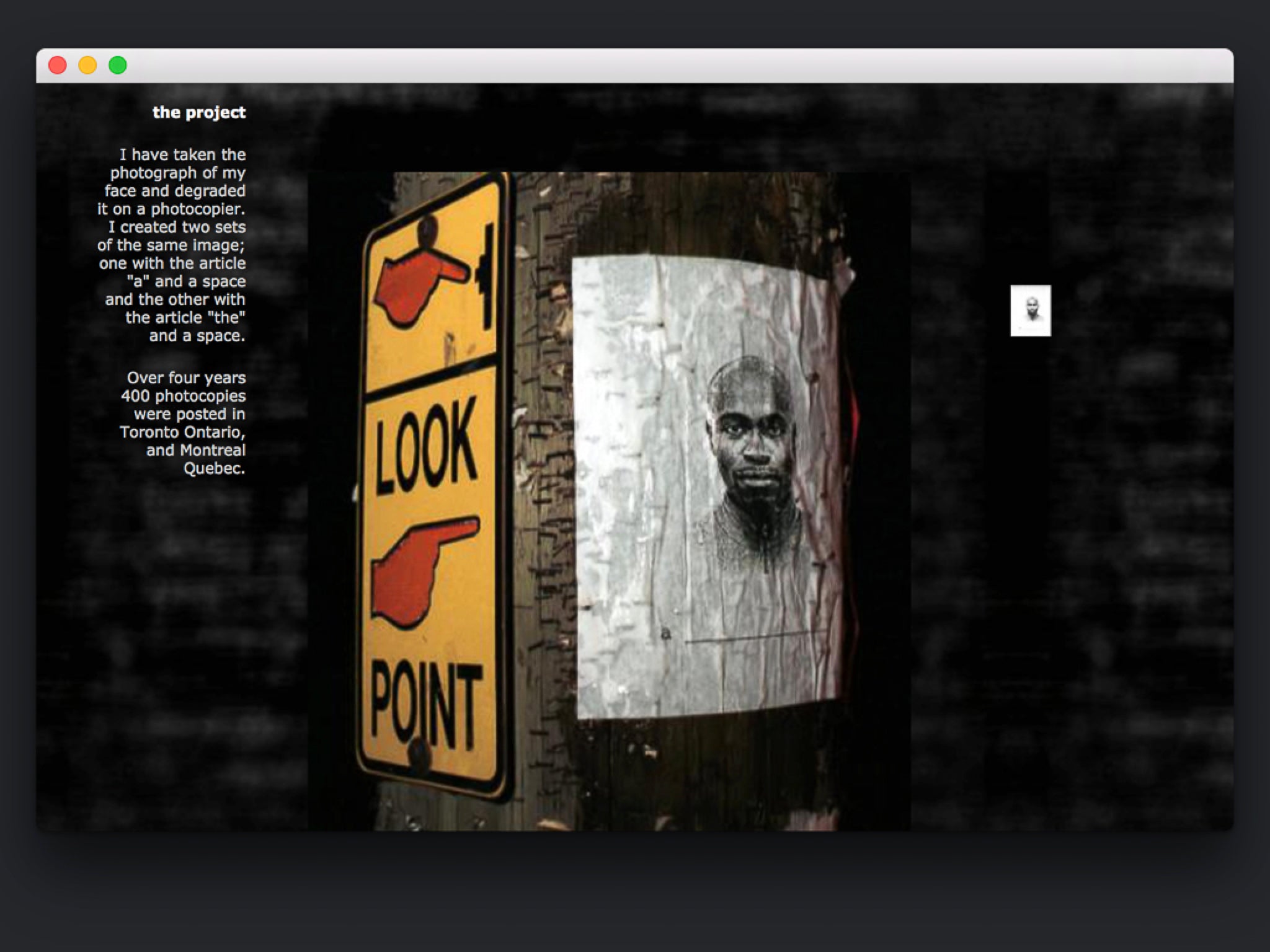 Screengrab of “the degradation and removal of the/a black male”, an early-internet project by Wayne Dunkley