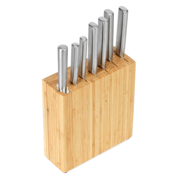 Salter 7 Piece Stainless Steel Kitchen Knife Set with Bamboo Block 0