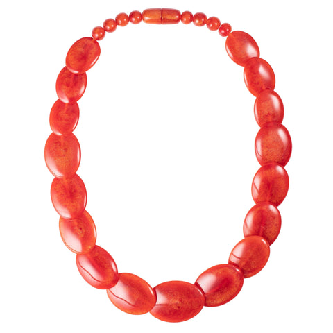 Chunky Red, Pink and Orange Statement Necklace for Women – namana.london