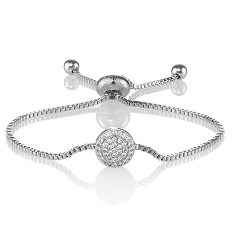 Dainty Gold Bracelet for Women and Girls with Green Zirconia Stone –