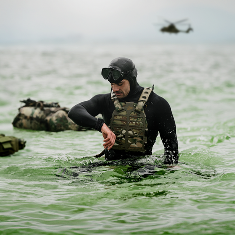 Luminox Navy SEAL Blackout Watch model shot