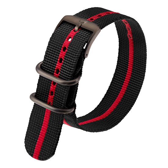 Luminox Webbing NATO style Watch Band - Black / Red 23 mm | Luminox ...