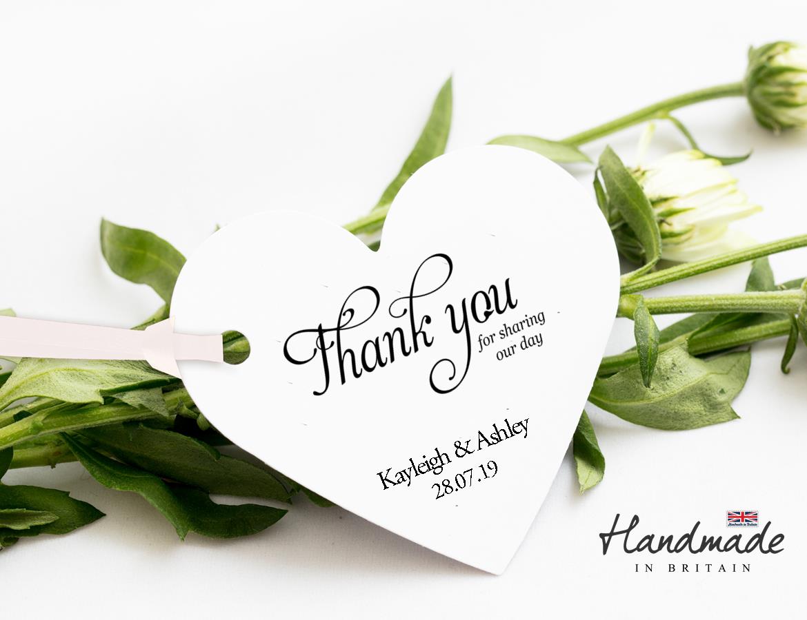 thank you ribbon weddings