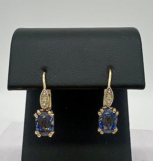 Sapphire Lever-Back Earrings - Wilcox Jewelers