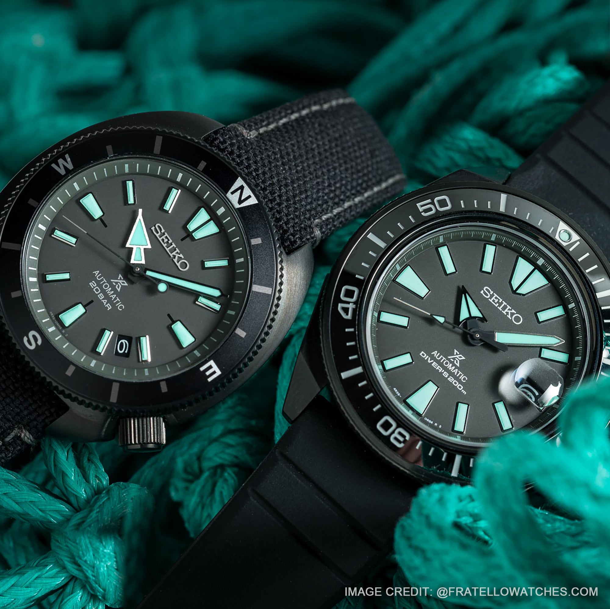 A Bit Of Lume, Green & Black - The Seiko Night Vision Limited Edition–  Strapcode