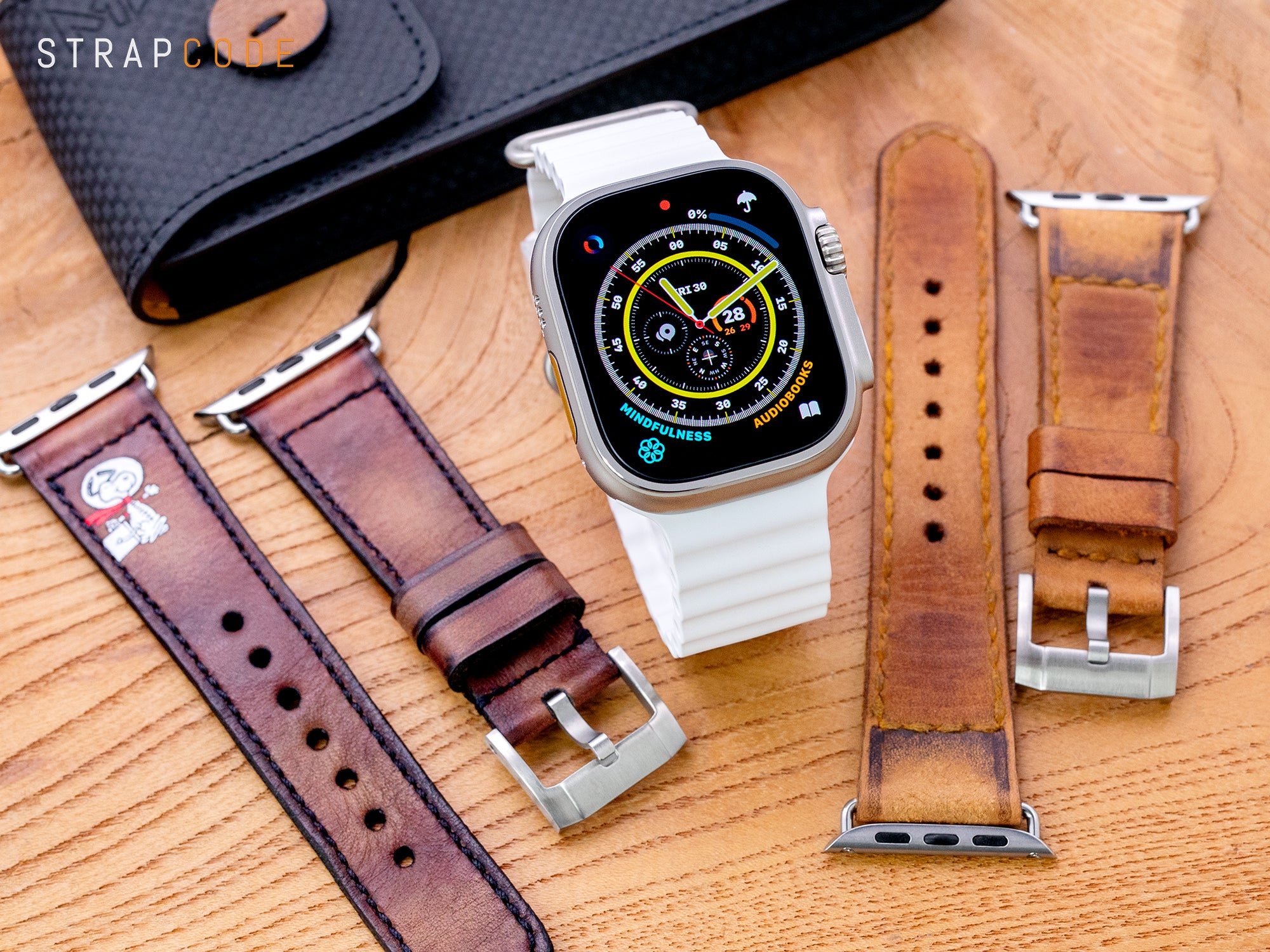 Apple Watch Ultra pairing with Gunny Handmade watch bands by Strapcode