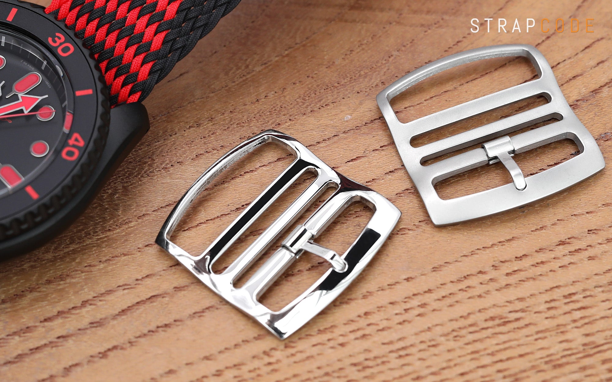 Classy watch Buckle for Perlon / Nylon watch band  by Strapcode