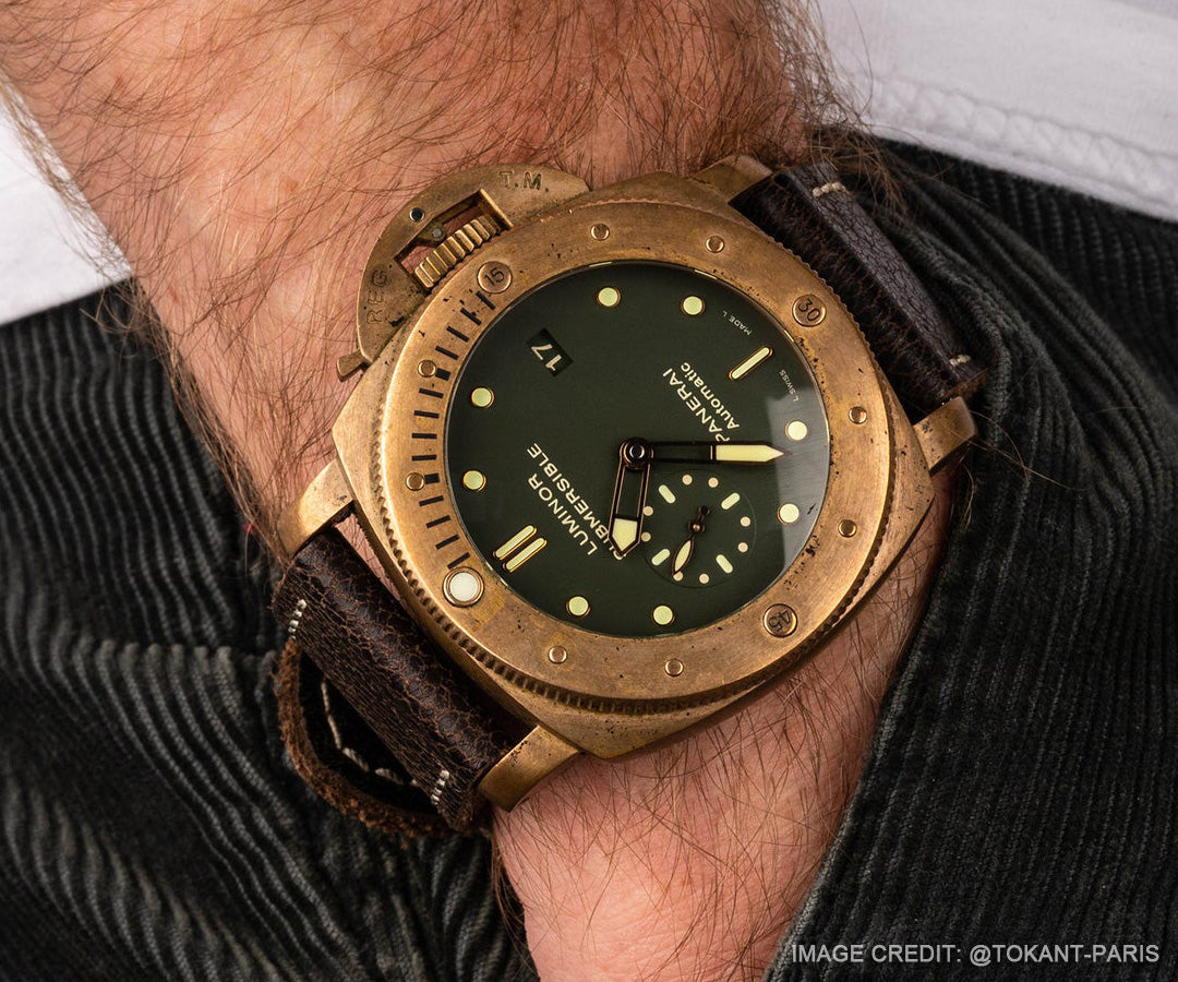 The Panerai Submersible Bronzo PAM382 is the first bronze watch from Panerai