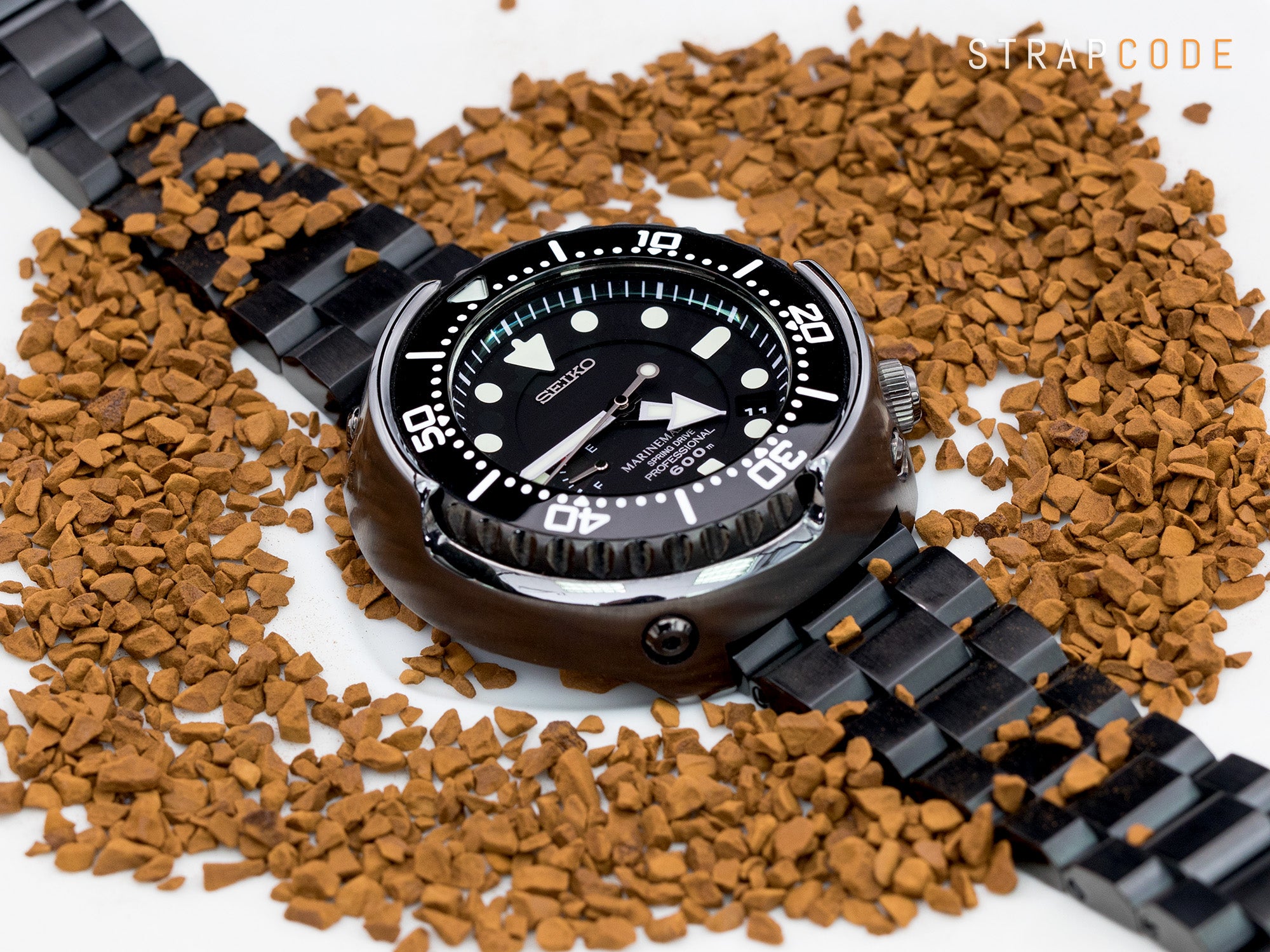 Seiko Prospex Marine Master 600m deep diver pairs Hexad Stainless Steel Watch Band by Strapcode