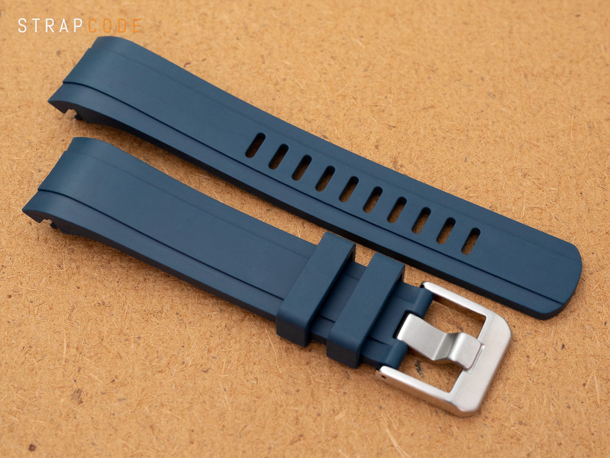 Which rubber watch band is the best by Strapcode -  Crafter Blue watch bands dedication to quality shows in their use of pure vulcanized rubber are anti-UV, RoHS compliant, and hypoallergenic, ensuring both style and comfort