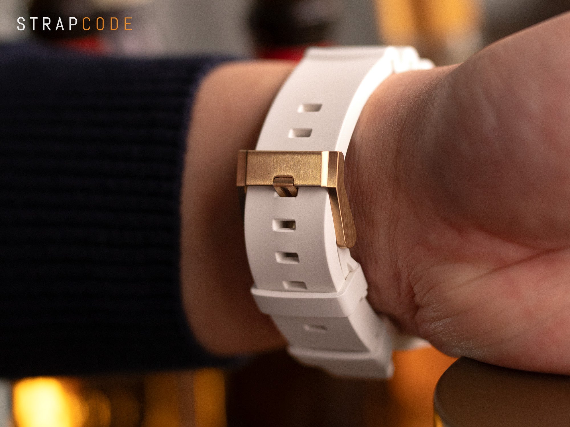 Cubic solid bronze watch buckle from Strapcode watch bands