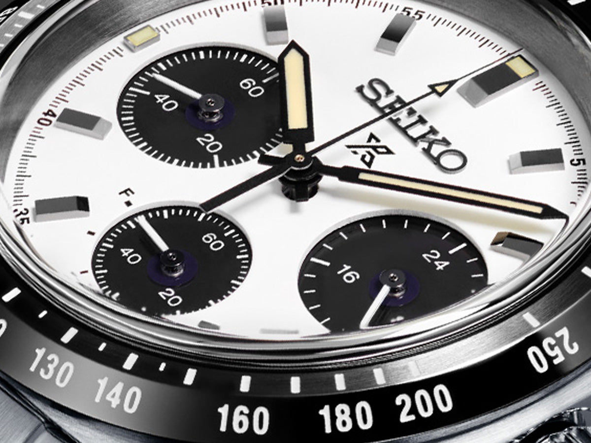 What are the three dials on a chronograph watch?