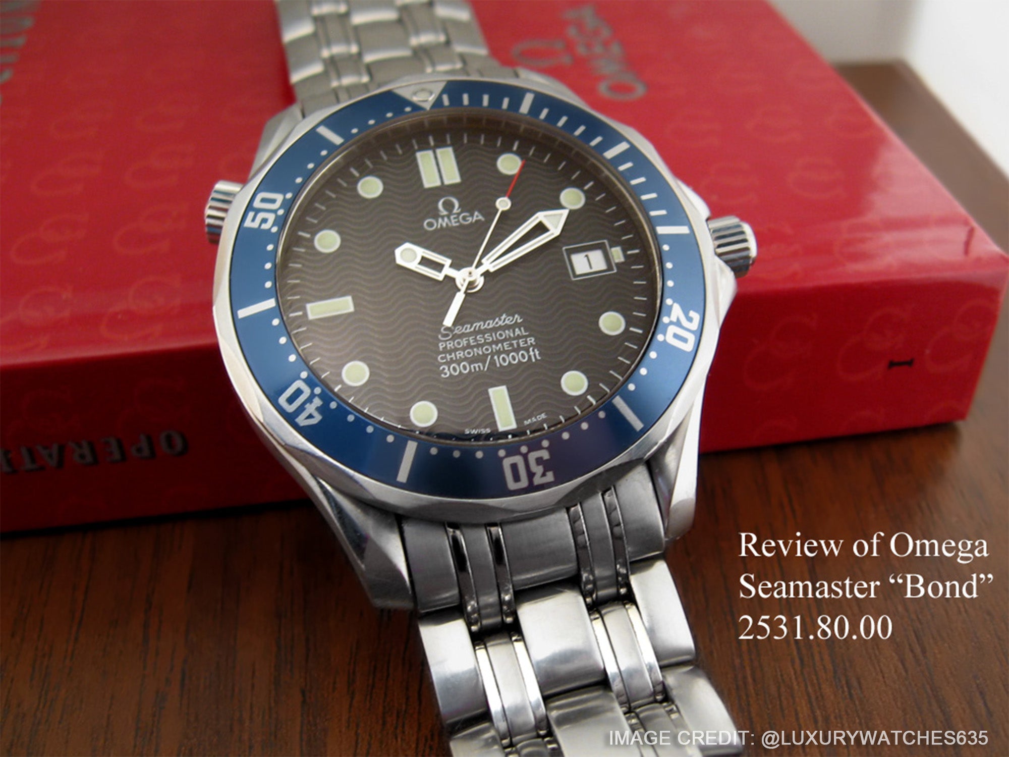 Omega Seamaster Automatic Chronometer 300M Ref. 2531.80.00, both worn by Pierce Brosnan