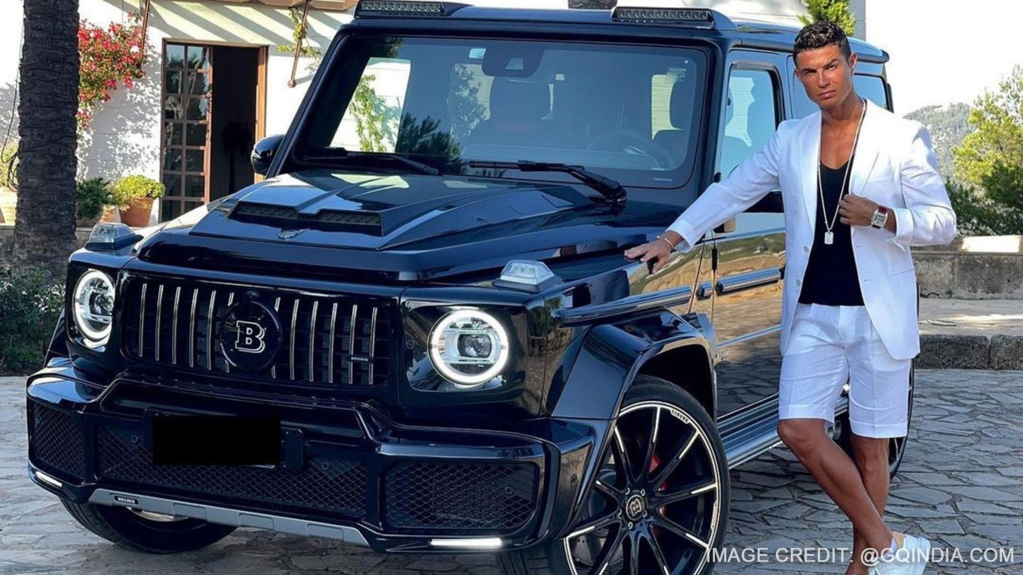 Cristiano Ronaldo have been spotted driving a beasty Brabus G Wagon