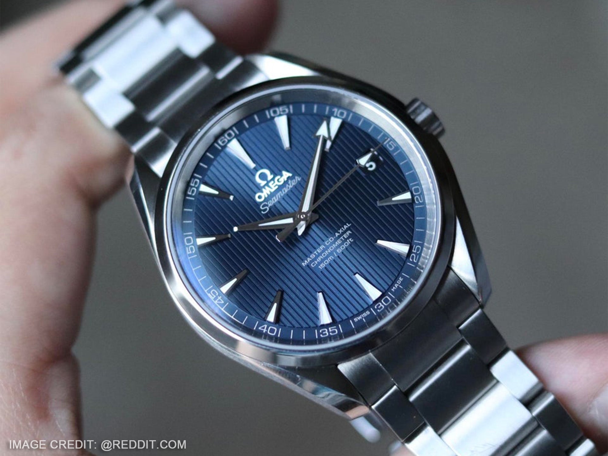 The  Omega Seamaster Aqua Terra 150M Ref. 231.10.42.21.03.003 worn by Daniel Craig in the 2015 