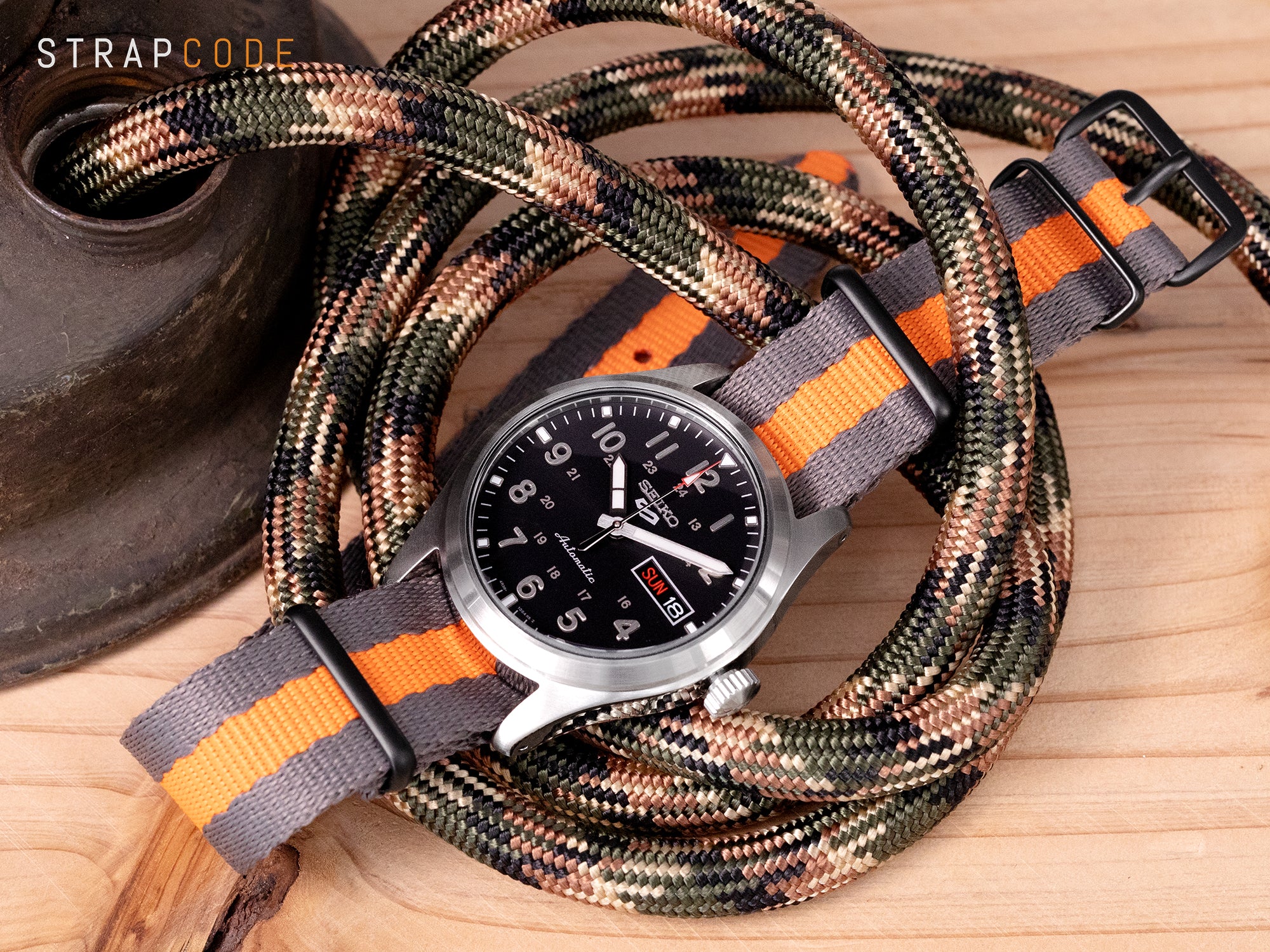 MiLTAT 20mm or 22mm G10 Military NATO Watch Strap, Sandwich Nylon Armb -  Strapcode