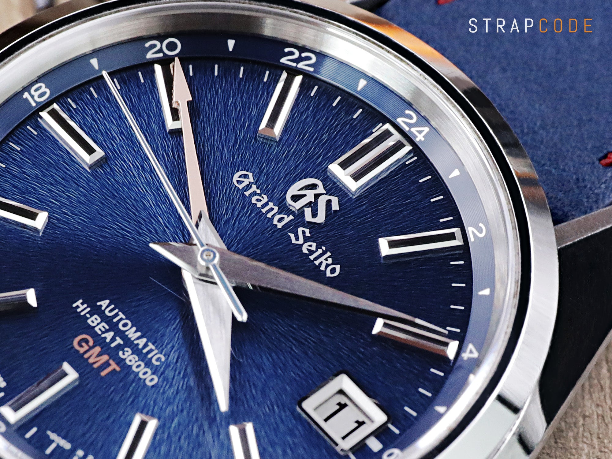 Grand Seiko Boutique Limited Edition SBGJ235 Hi-Beat 36000 GMT : dial close-up view