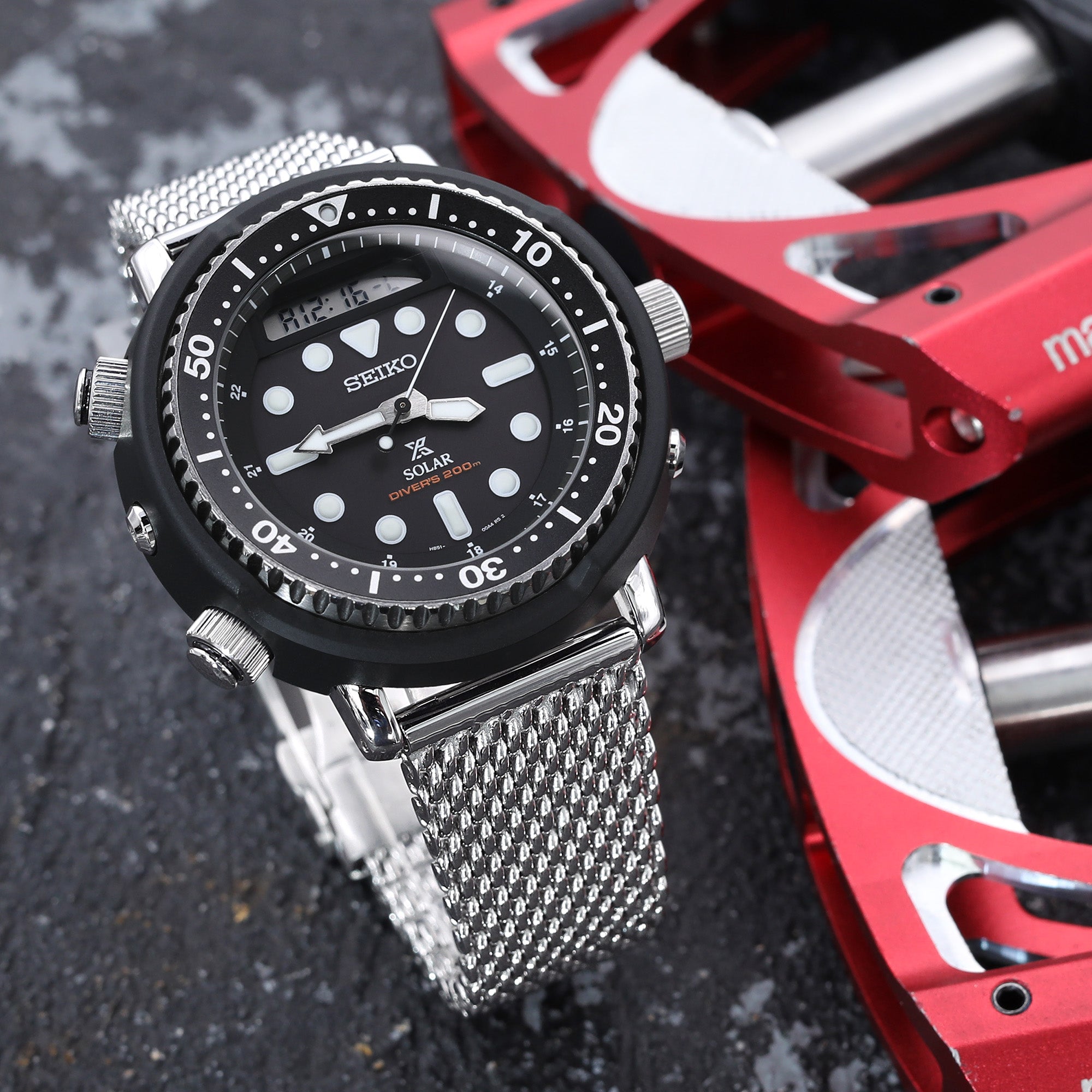 Quick release Tapered Mesh watch band by Strapcode