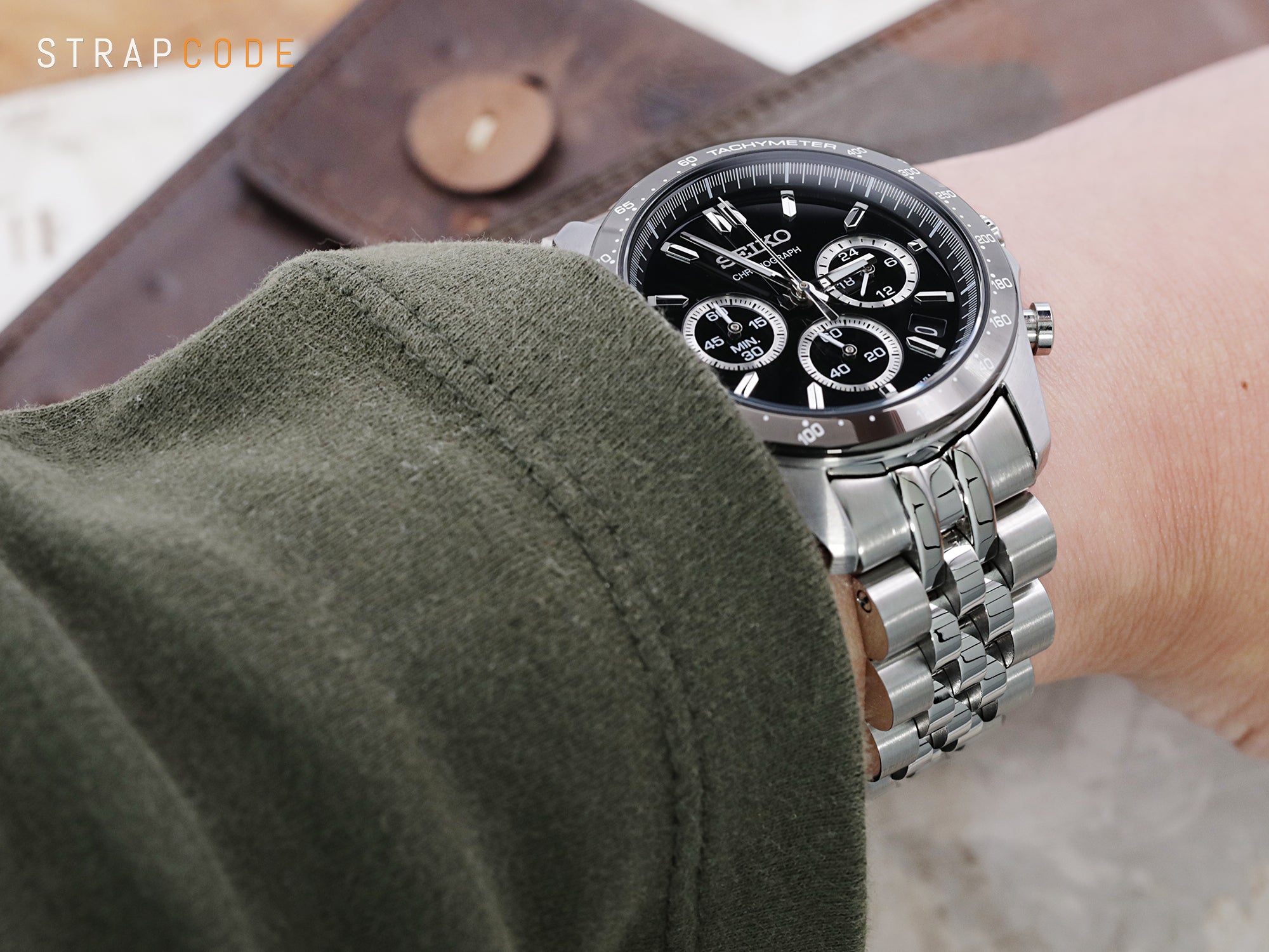 鍔 Valg Regnbue Seiko SPIRIT Mecha-Quartz Chronograph Watch SBTR021 - Strapcode