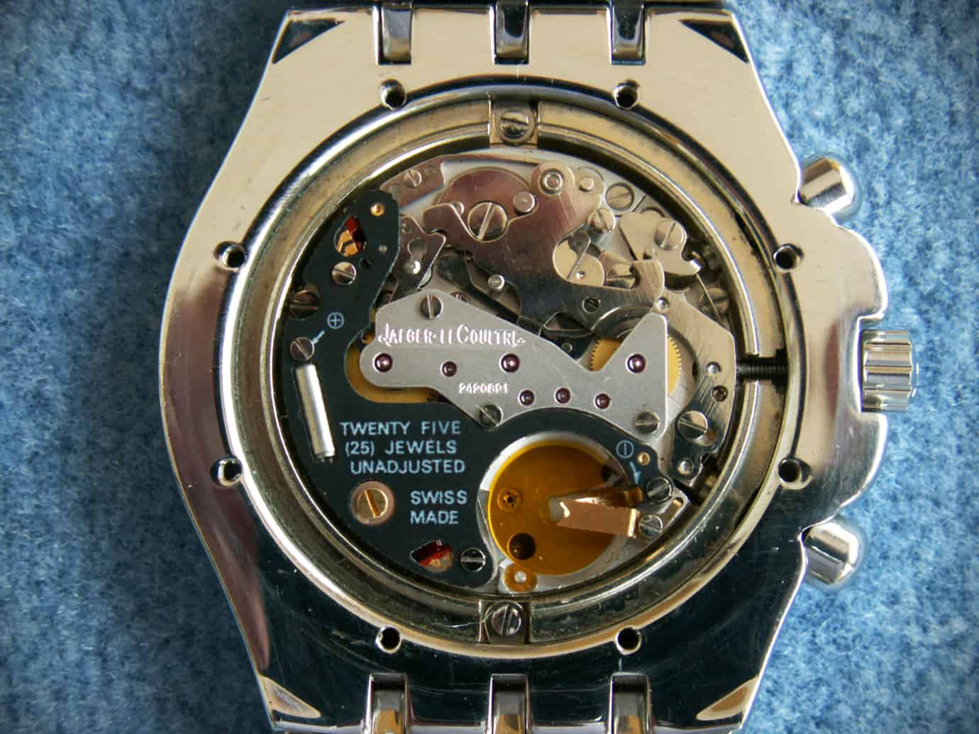 Meca-Quartz caliber 631 from Jaeger LeCoultre chronography watch