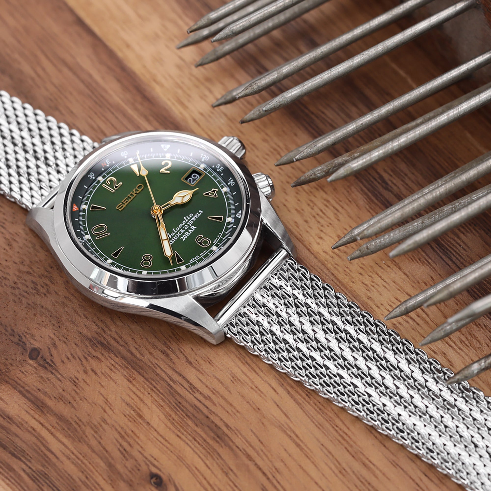 Bony Wire Mesh watch band by Strapcode