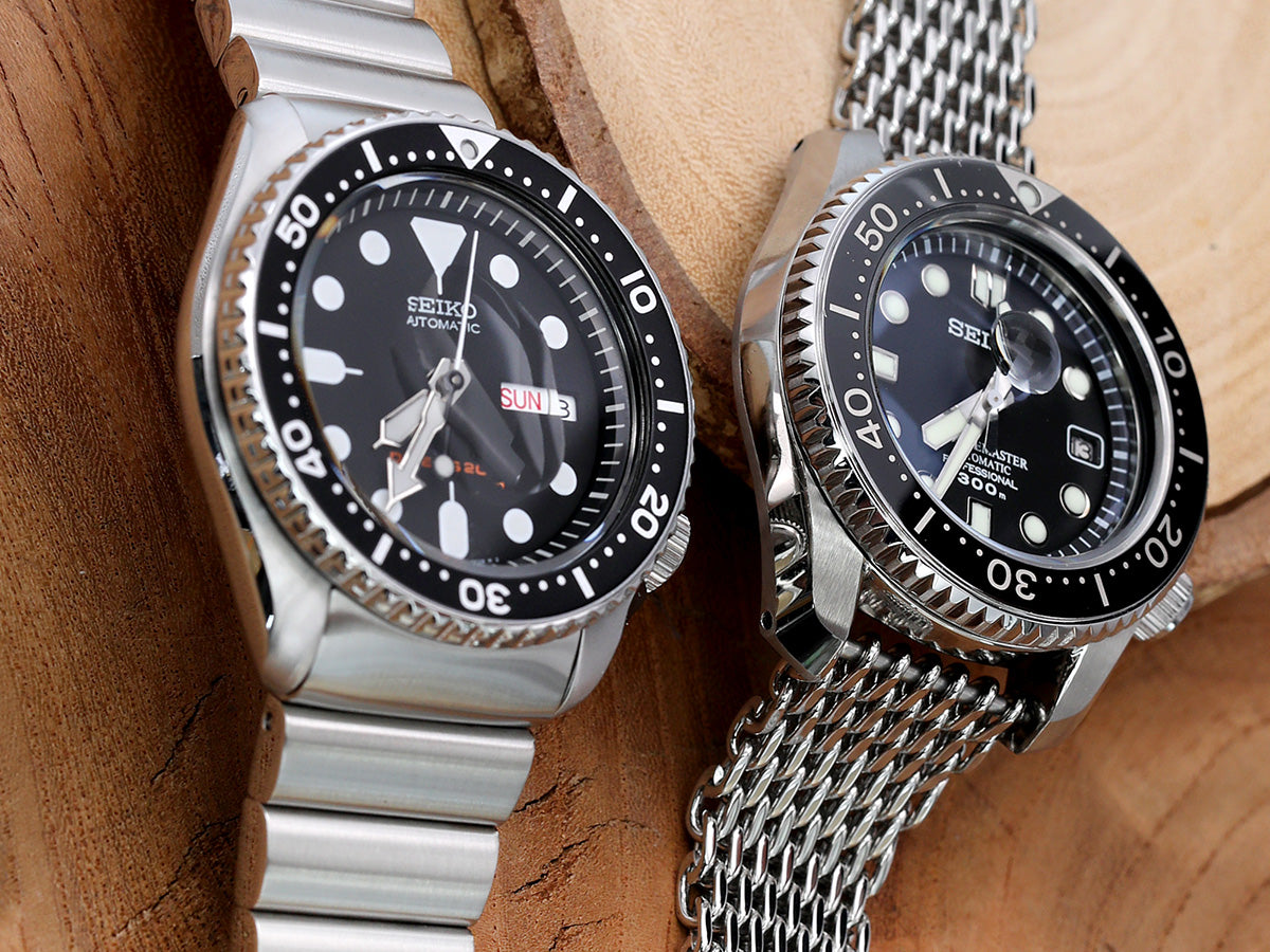 Seiko SKX007 Hardlex crystal/ Mineral Glass & Seiko MM300 Sapphire Glass