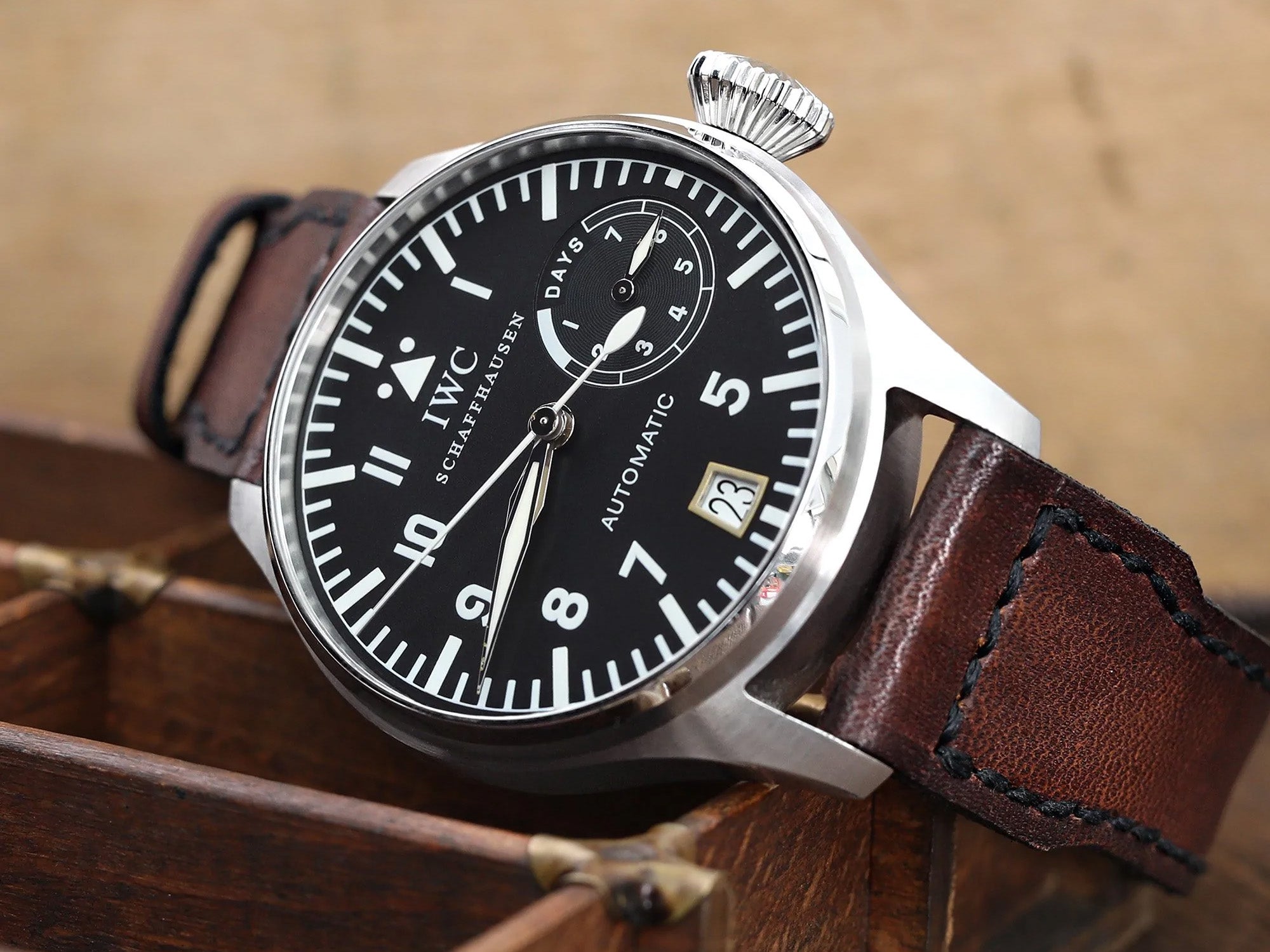 Handmade compatible with IWC Big Pilot Quick Release Leather Watch Strap