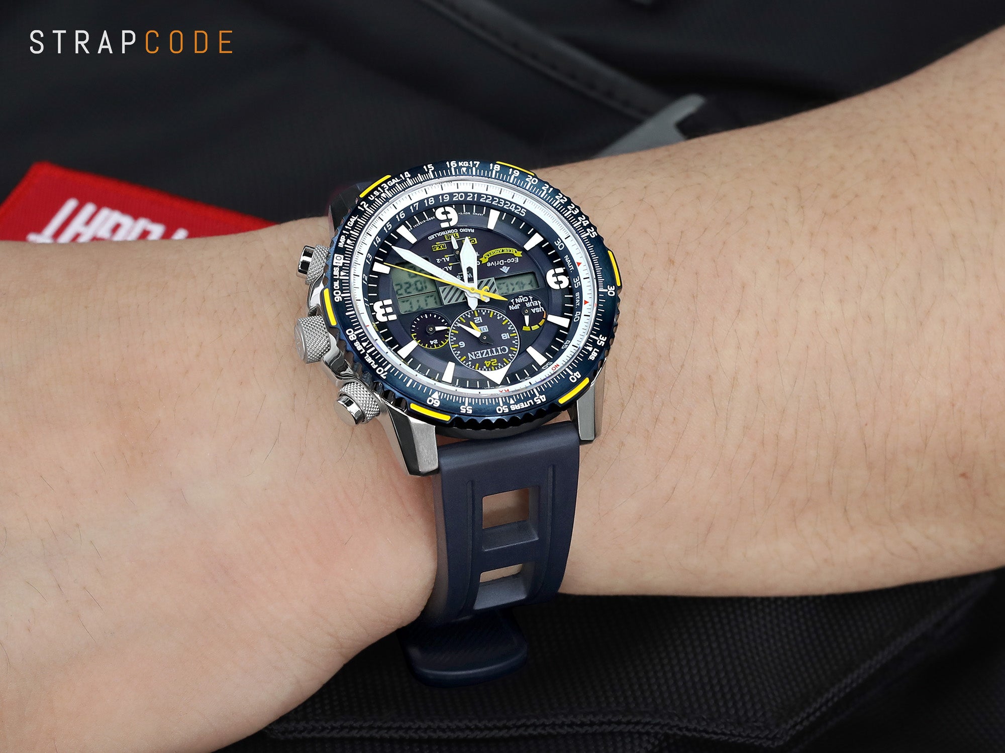 Skyhawk Eco JY8078-01L Strapcode Citizen Drive BlueAngels |