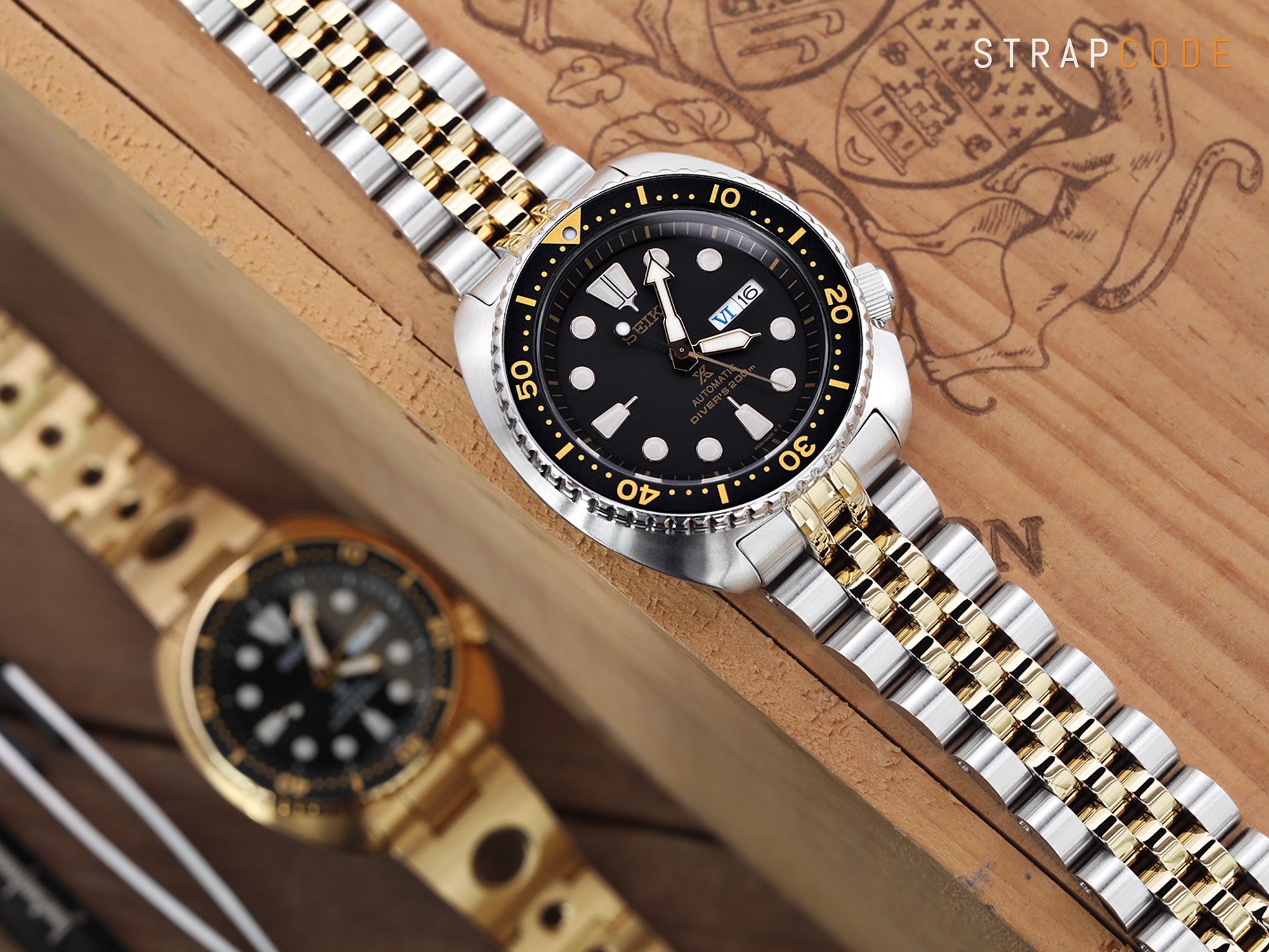 The Black & Gold Color Concept : New Seiko Turtle SRPD46K1 | Strapcode