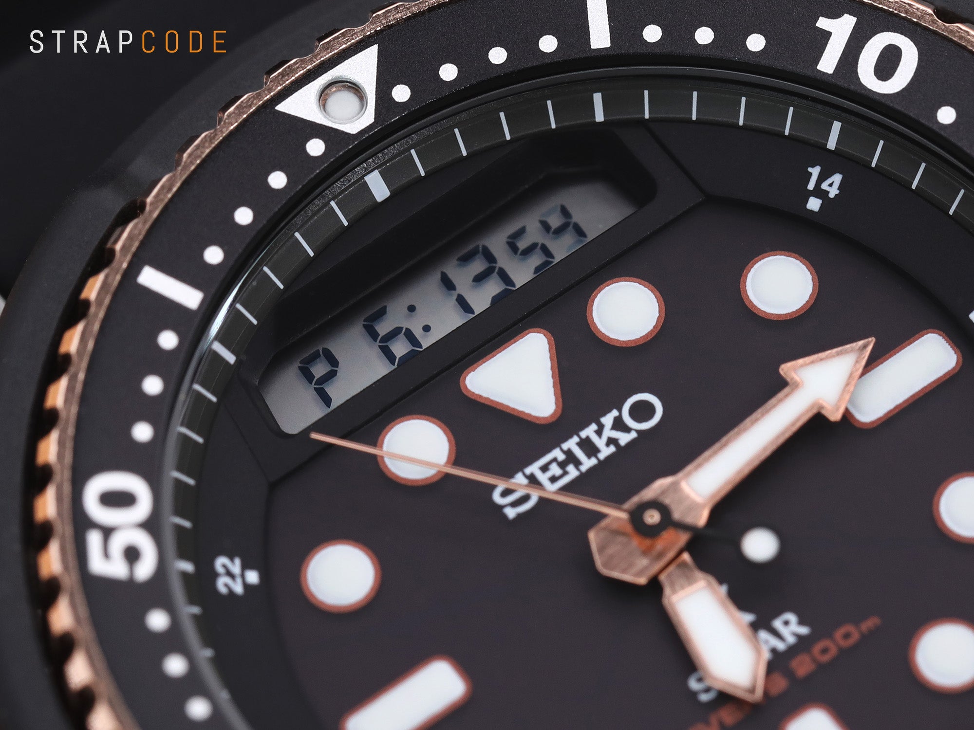 The Very First Digital Hybrid Tuna Reissued, Seiko Solar SNJ025 “Arnie |  Strapcode