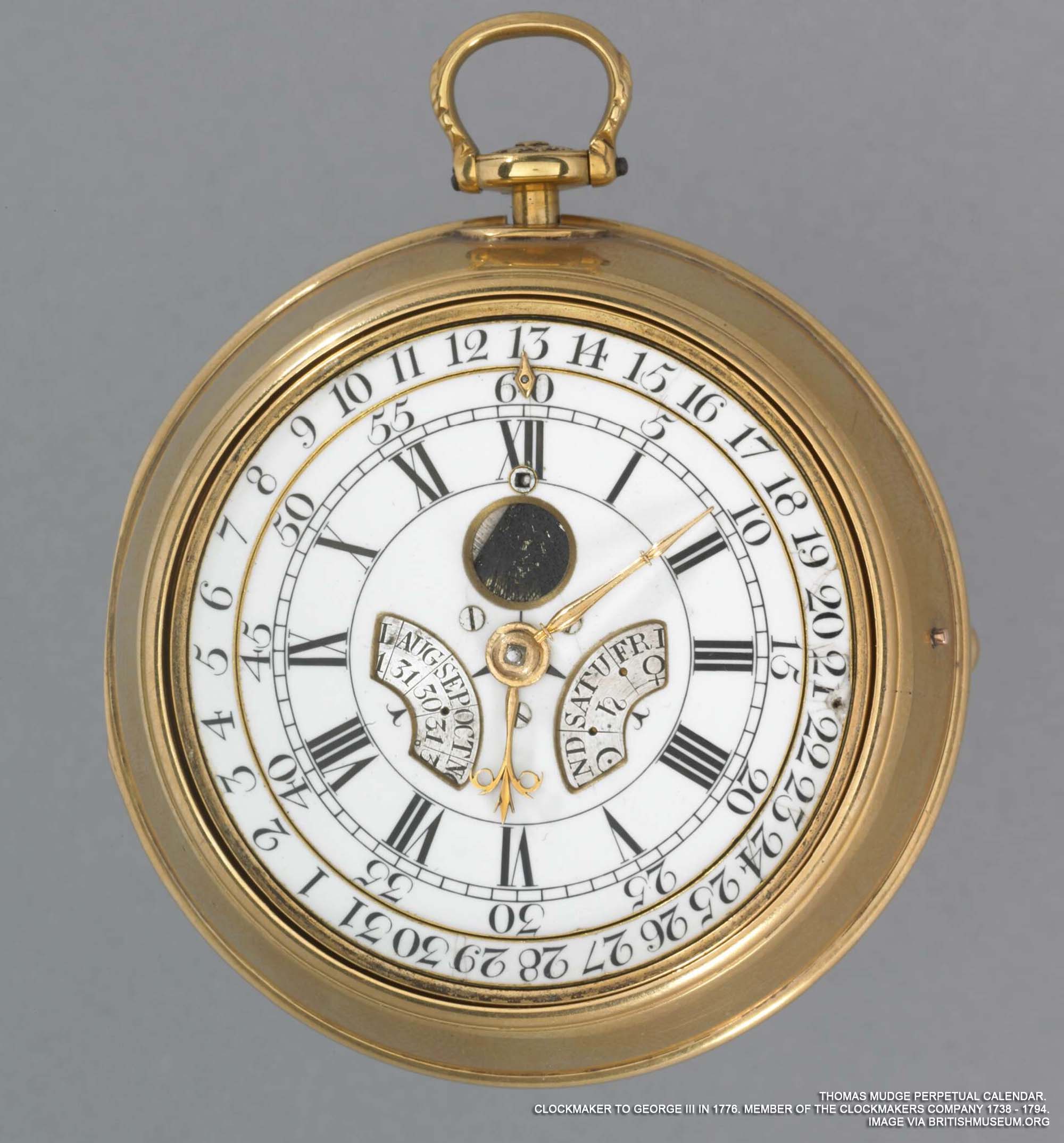 The first Perpetual calendar by Thomas Mudge at the British Museum