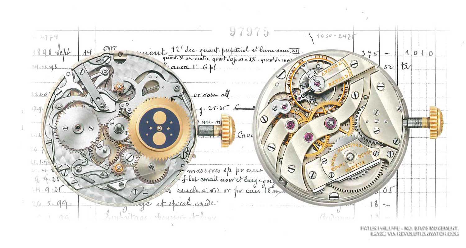 The first Patek Philippe Perpetual Calendar No. 97975 movement