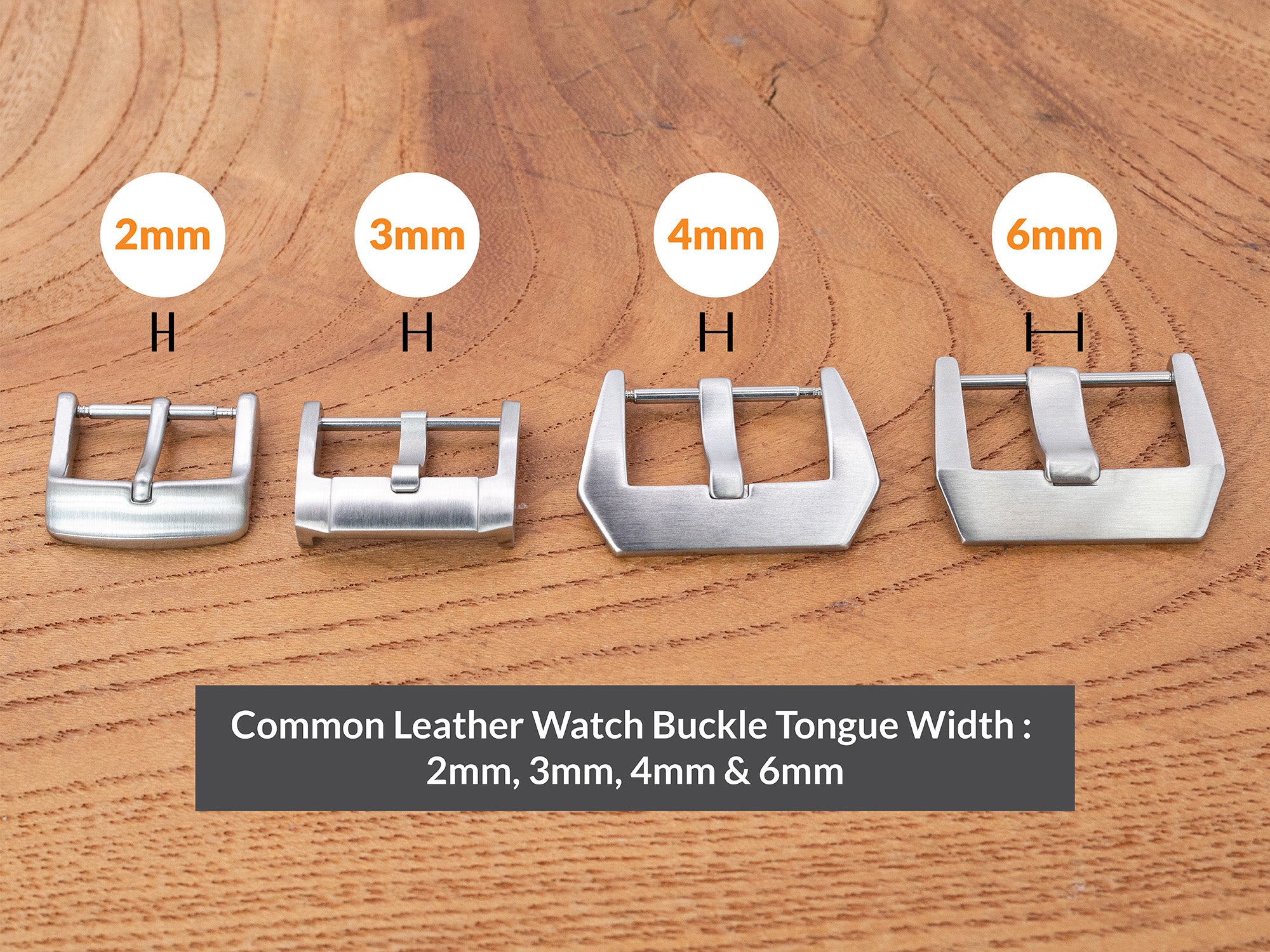 Titanium watchstrap buckle 20mm - buckle for leather watchstraps